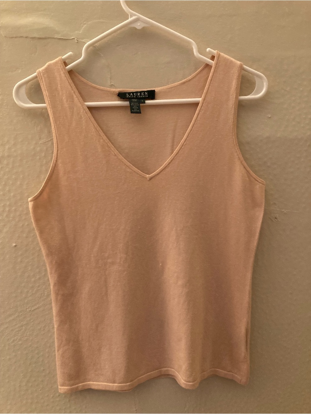 Ralph Lauren Blush Pink V-Neck Tank Top